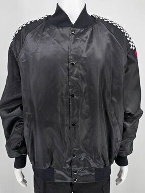 Vintage 1990s WestArk Chevrolet Corvette Checkered Flag Bomber Jacket (XL/2XL)